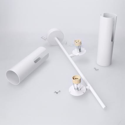 Brilagi - Taklampa på stång BRANCH 2xGU10/30W/230V vit
