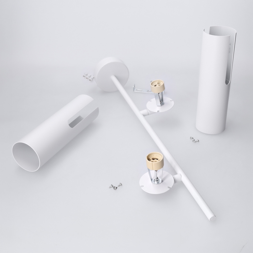 Brilagi - Taklampa på stång BRANCH 2xGU10/30W/230V vit