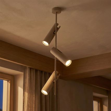 Brilagi - Taklampa på stång BRANCH 3xGU10/30W/230V beige