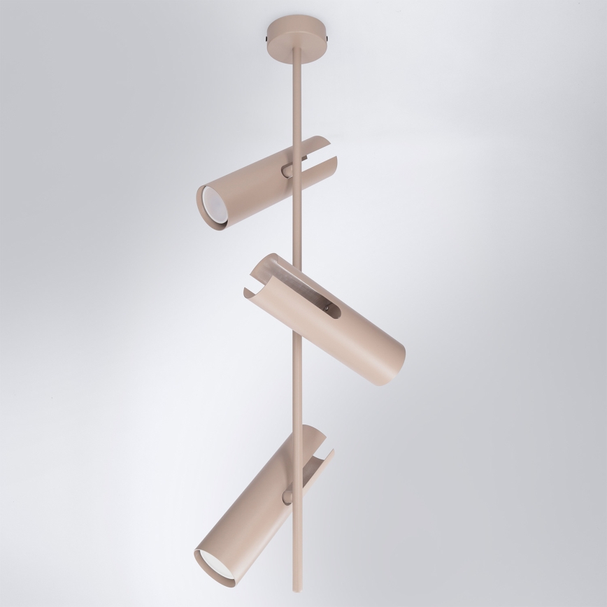 Brilagi - Taklampa på stång BRANCH 3xGU10/30W/230V beige