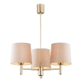 Brilagi - Taklampa på stång MONTE 3xE27/15W/230V beige/guld