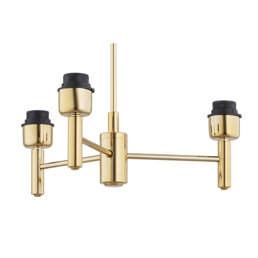 BRILAGI - Taklampa på stång MONTE 3xE27/60W/230V beige/guld