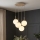 Brilagi - Taklampa på vajer MILO ECRU 4xE27/60W/230V beige/guld