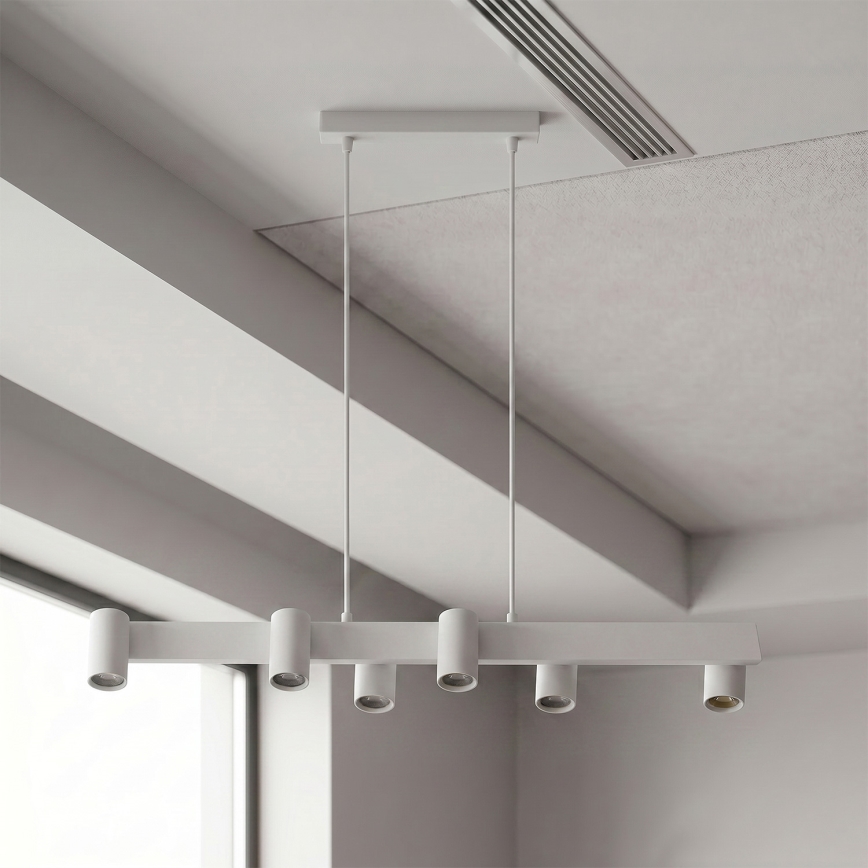Brilagi - Taklampa på vajer SELE 6xGU10/30W/230V vit
