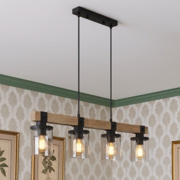 Brilagi - Taklampa på vajer VISTA 4xE27/60W/230V ek