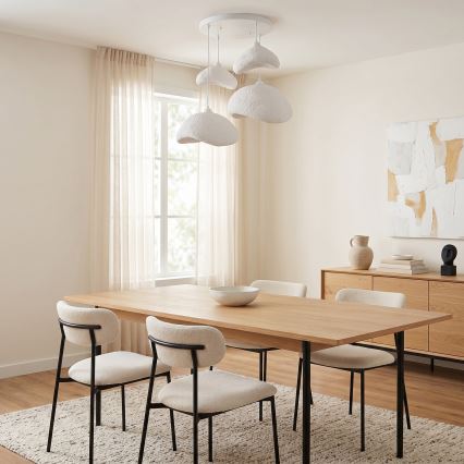 Brilagi - Taklampa på vajer WABI SABI 4xE27/40W/230V Ø 90 cm vit