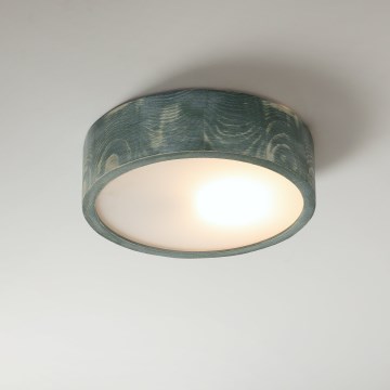 Brilagi - Taklampa PINO 1xE27/15W/230V furu/grön, Ø 27,5 cm