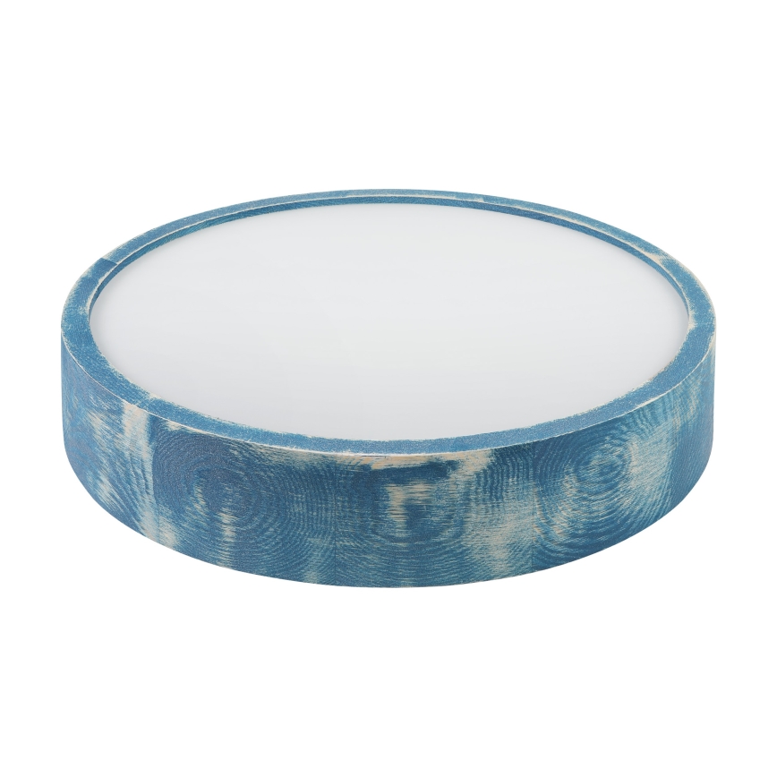 Brilagi - Taklampa PINO 2xE27/15W/230V furu/blå Ø 37,5 cm