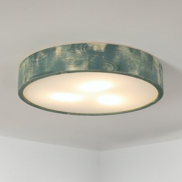 Brilagi - Taklampa PINO 3xE27/15W/230V furu/grön Ø 47,5 cm