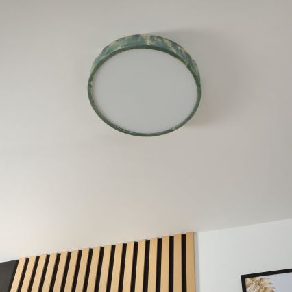 Brilagi - Taklampa PINO 3xE27/15W/230V furu/grön Ø 47,5 cm