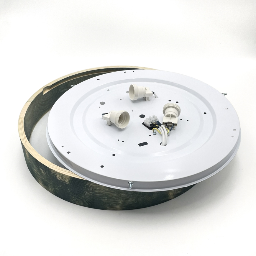 Brilagi - Taklampa PINO 3xE27/15W/230V furu/grön Ø 47,5 cm