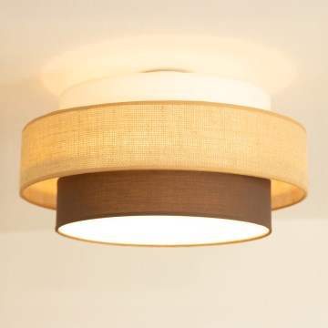 Brilagi - Taklampa RESNA 1xE27/60W/230V Ø 40 cm beige/svart
