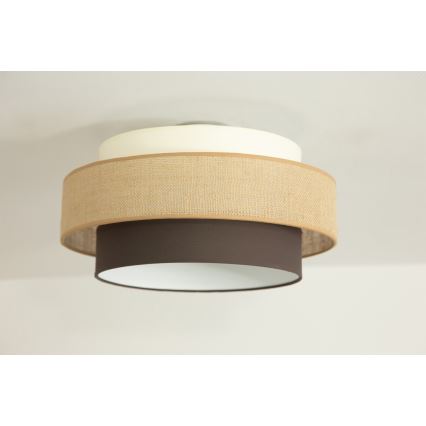 Brilagi - Taklampa RESNA 1xE27/60W/230V Ø 40 cm beige/svart