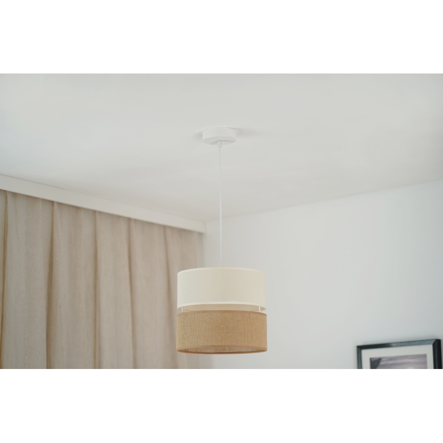 Brilagi - Taklampa ROYAL YUTE 1xE27/15W/230V Ø 25 cm beige/kräm