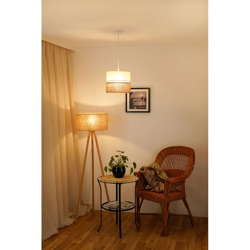 Brilagi - Taklampa ROYAL YUTE 1xE27/15W/230V Ø 25 cm beige/kräm