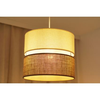 Brilagi - Taklampa ROYAL YUTE 1xE27/15W/230V Ø 25 cm beige/kräm