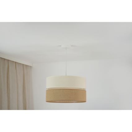 Brilagi - Taklampa ROYAL YUTE 1xE27/15W/230V Ø 40 cm beige/kräm