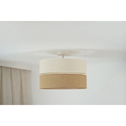 Brilagi - Taklampa ROYAL YUTE 1xE27/15W/230V Ø 40 cm beige/kräm