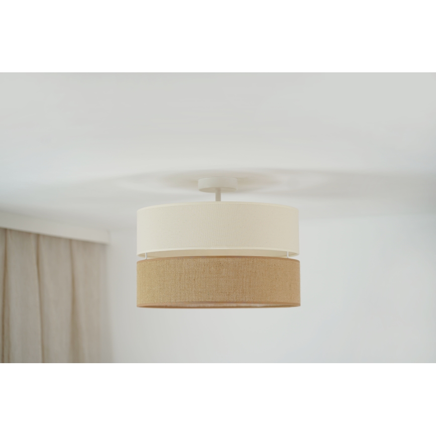 Brilagi - Taklampa ROYAL YUTE 1xE27/15W/230V Ø 40 cm beige/kräm
