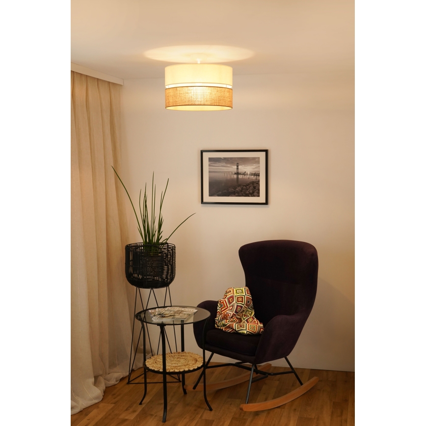 Brilagi - Taklampa ROYAL YUTE 1xE27/15W/230V Ø 40 cm beige/kräm