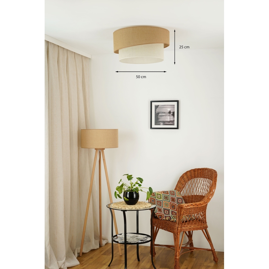 Brilagi - Taklampa SHINE 1xE27/15W/230V Ø 50 cm beige/kräm