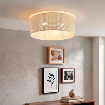 BRILAGI - Taklampa SIRIJA MODERN 2xE27/60W/230V Ø 35 cm krämfärgad