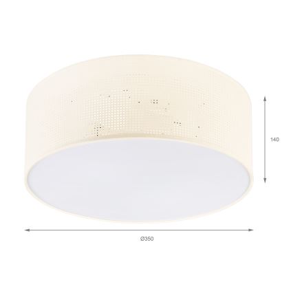 BRILAGI - Taklampa SIRIJA MODERN 2xE27/60W/230V Ø 35 cm krämfärgad