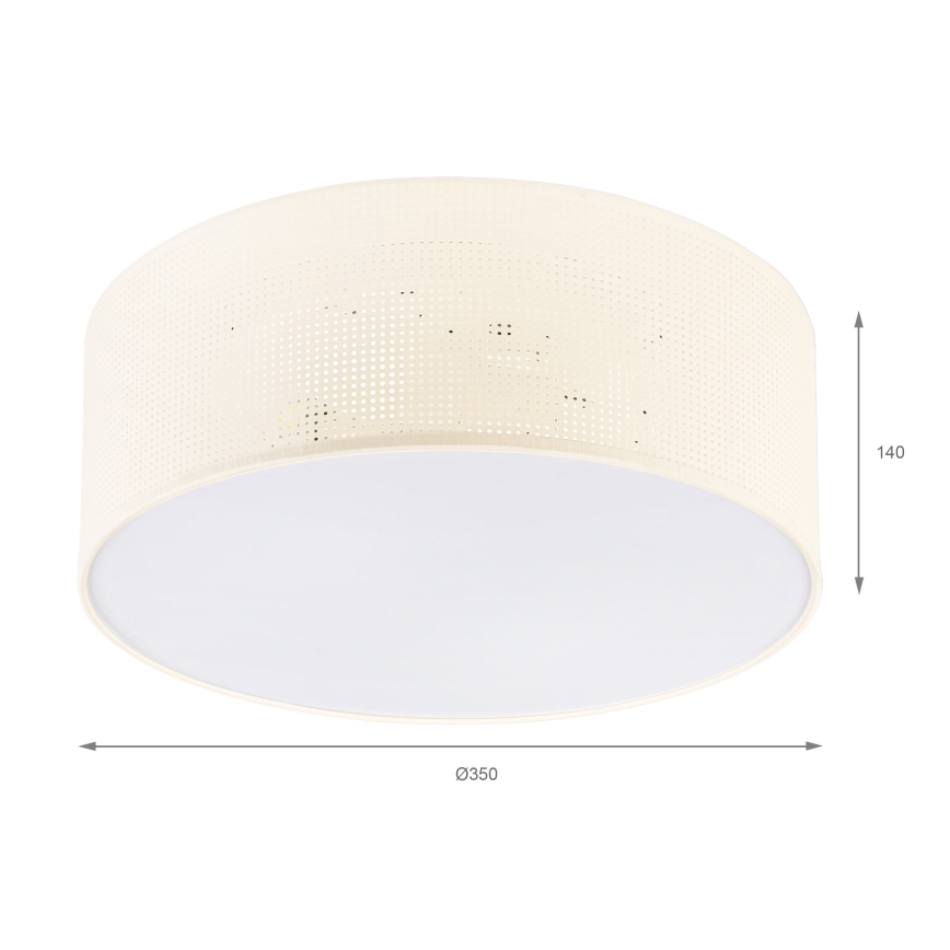 BRILAGI - Taklampa SIRIJA MODERN 2xE27/60W/230V Ø 35 cm krämfärgad