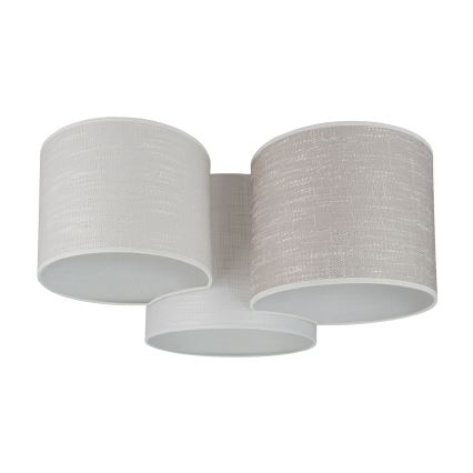 Brilagi - Taklampa SNAKE 3xE27/15W/230V 50x57 cm grå/krämfärgad