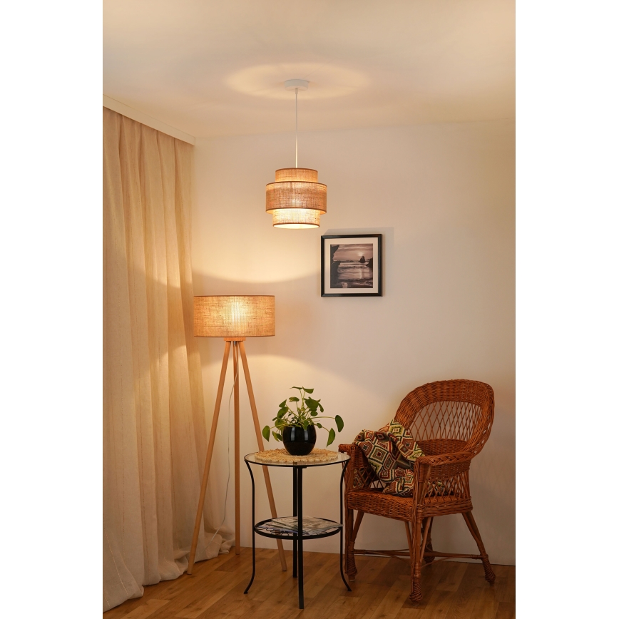 Brilagi - Taklampa SPACE YUTE 1xE27/15W/230V Ø 25 cm beige/vit