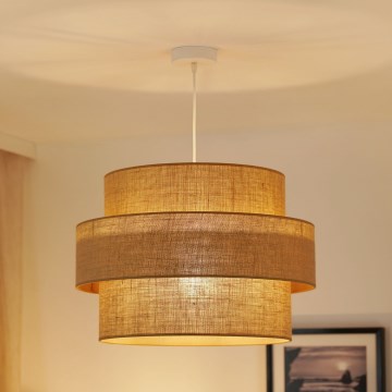 Brilagi - Taklampa SPACE YUTE 1xE27/15W/230V Ø 50 cm beige/vit