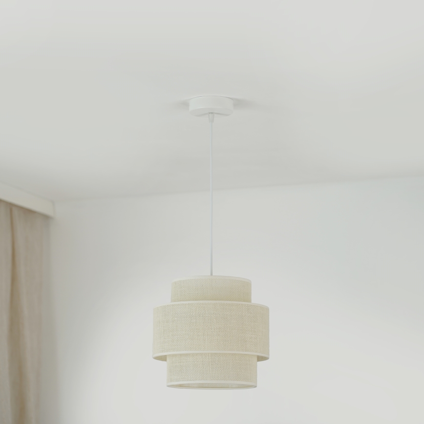 Brilagi - Taklampa SPACE YUTE 1xE27/15W/230V Ø 25 cm krämvit/vit