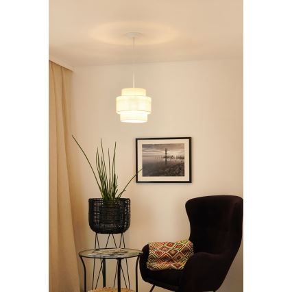 Brilagi - Taklampa SPACE YUTE 1xE27/15W/230V Ø 25 cm krämvit/vit