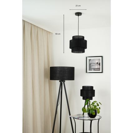 Brilagi - Taklampa SPACE YUTE 1xE27/15W/230V Ø 25 cm svart