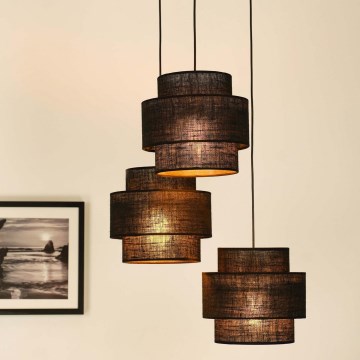 Brilagi - Taklampa SPACE YUTE 3xE27/15W/230V svart