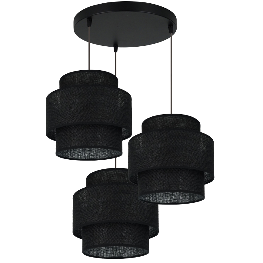 Brilagi - Taklampa SPACE YUTE 3xE27/15W/230V svart