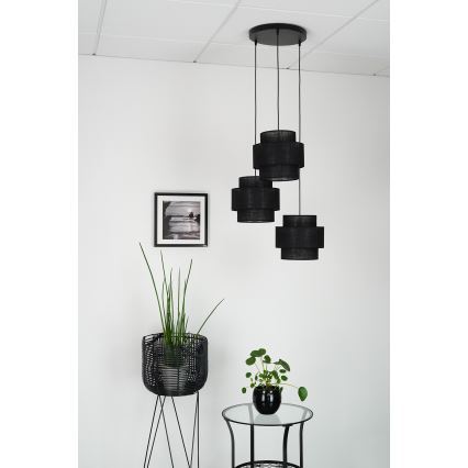 Brilagi - Taklampa SPACE YUTE 3xE27/15W/230V svart