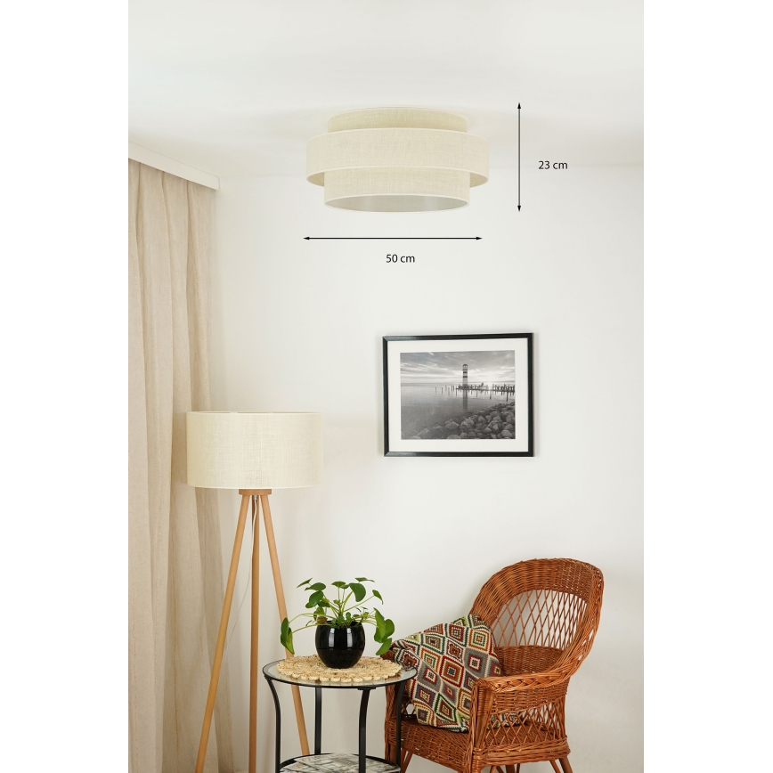 Brilagi - Taklampa SPACE YUTE LED/12W/230V Ø 50 cm 3000K/4000K/6400K krämvit