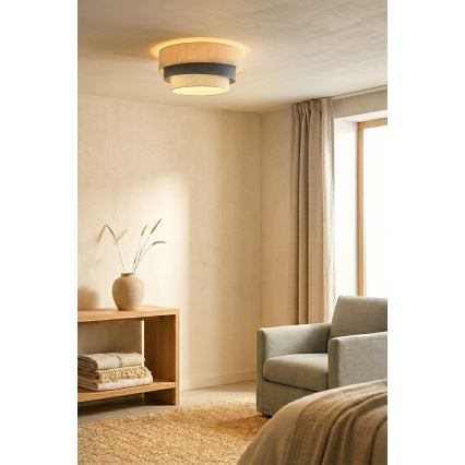 Brilagi - Taklampa TRIO 1xE27/60W/230V Ø 40 cm krämvit/grå