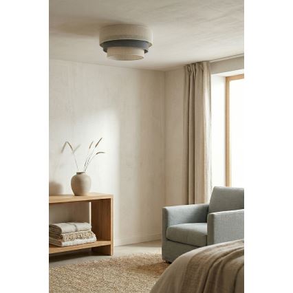 Brilagi - Taklampa TRIO 1xE27/60W/230V Ø 40 cm krämvit/grå