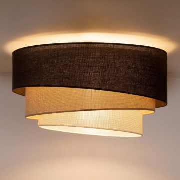 Brilagi - Taklampa TRIO 3xE27/60W/230V Ø 60 cm brun/beige/vit