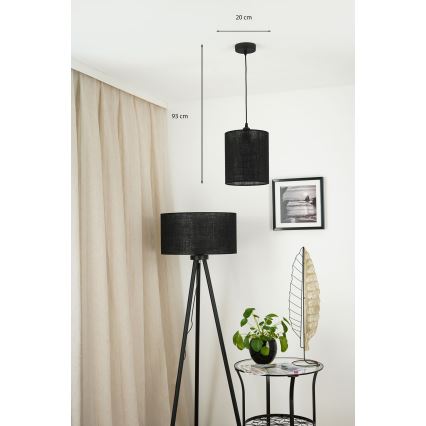 Brilagi - Taklampa TUBES 1xE27/15W/230V Ø 20 cm svart