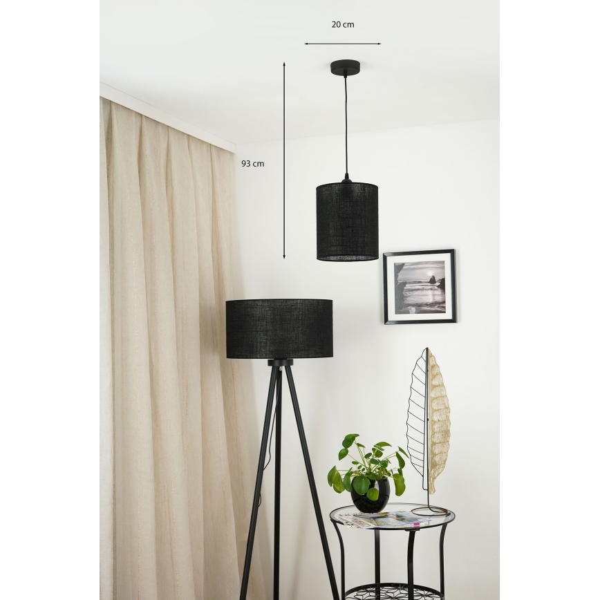 Brilagi - Taklampa TUBES 1xE27/15W/230V Ø 20 cm svart