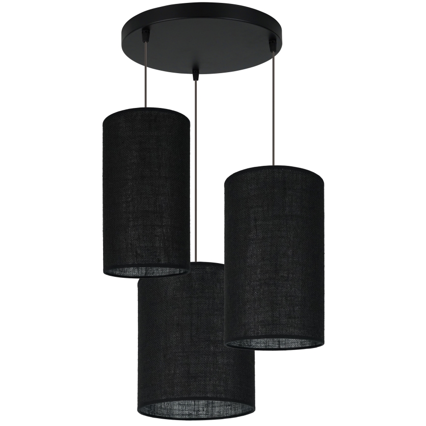 Brilagi - Taklampa TUBES 3xE27/15W/230V svart