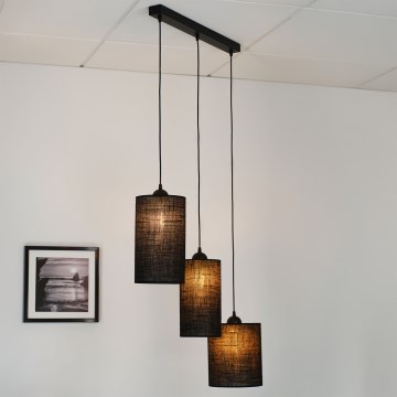 Brilagi - Taklampa TUBES 3xE27/15W/230V svart