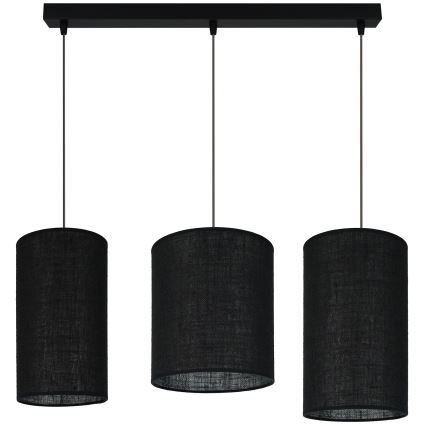 Brilagi - Taklampa TUBES 3xE27/15W/230V svart