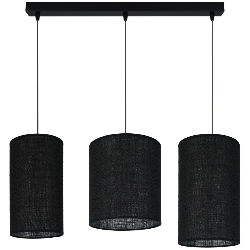 Brilagi - Taklampa TUBES 3xE27/15W/230V svart