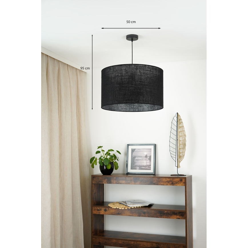 Brilagi - Taklampa TUBES ROLLER 1xE27/15W/230V Ø 50 cm svart