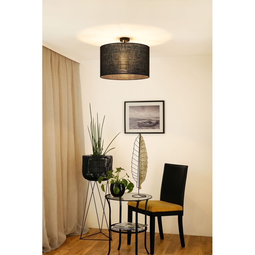 Brilagi - Taklampa TUBES ROLLER 1xE27/15W/230V Ø 50 cm svart