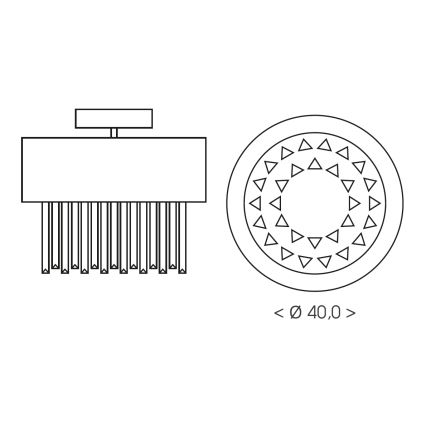 Brilagi - Taklampa VERVE 4xE14/40W/230V Ø 40 cm svart
